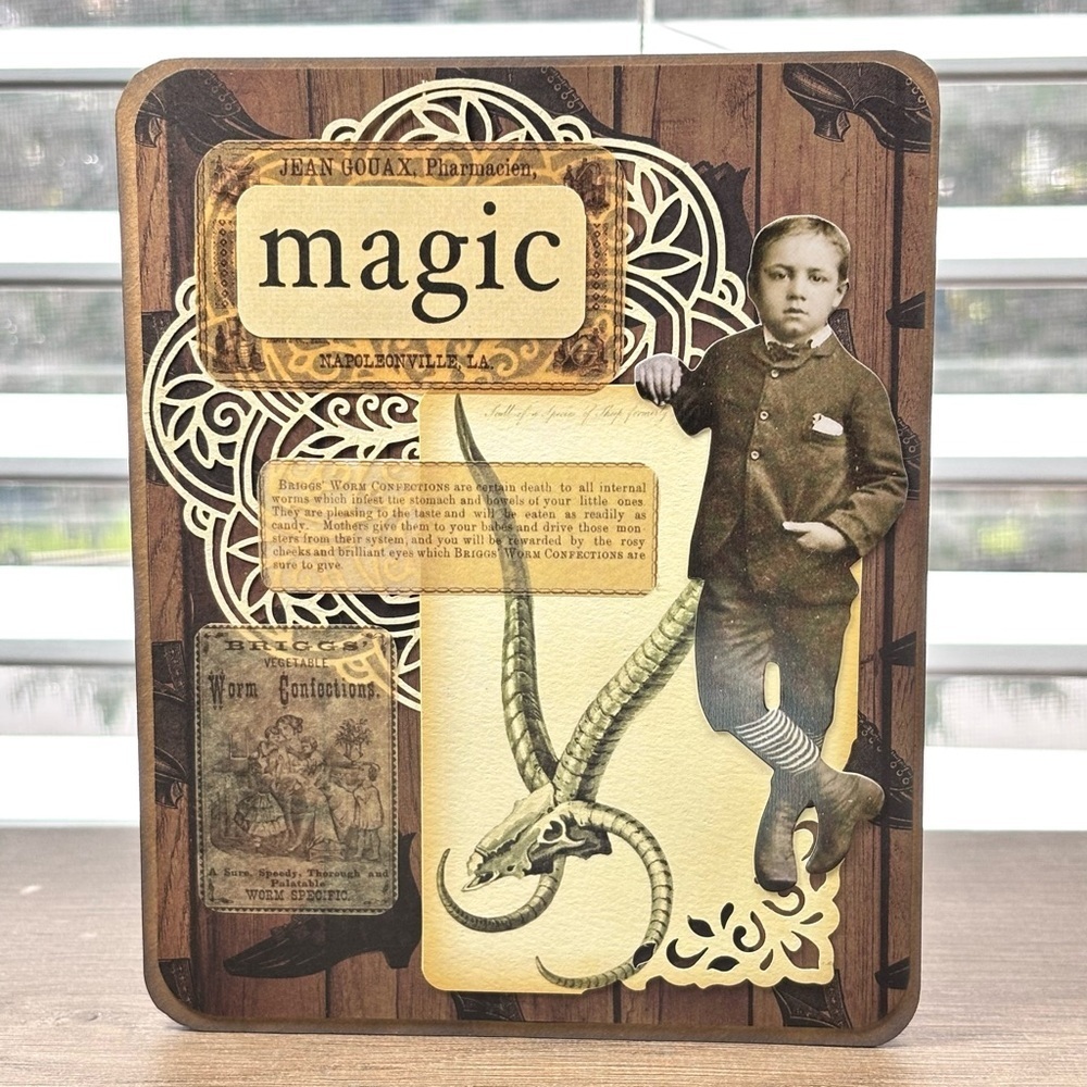 Handmade Victorian Goth Greeting Card